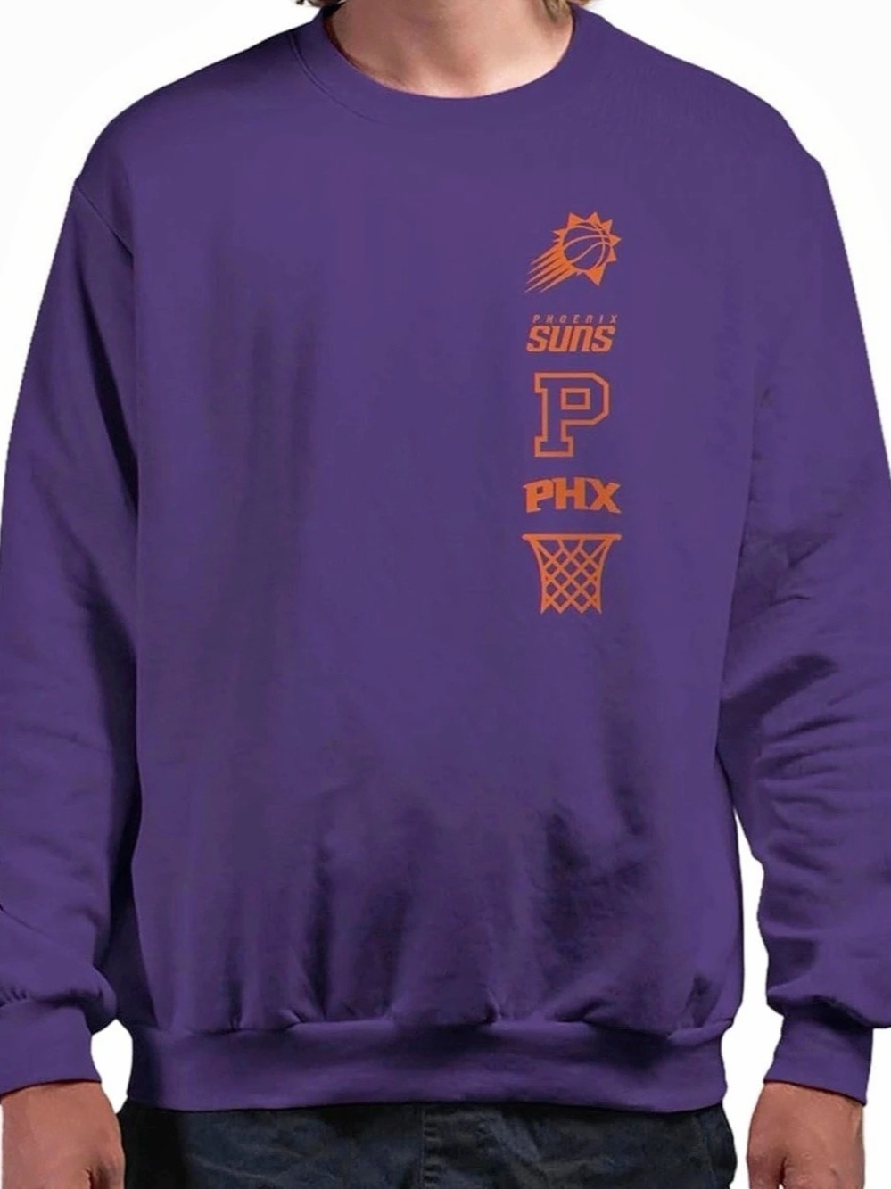 NBA Phoenix Suns Crewneck Sweatshirt Crewneck Purple & Orange